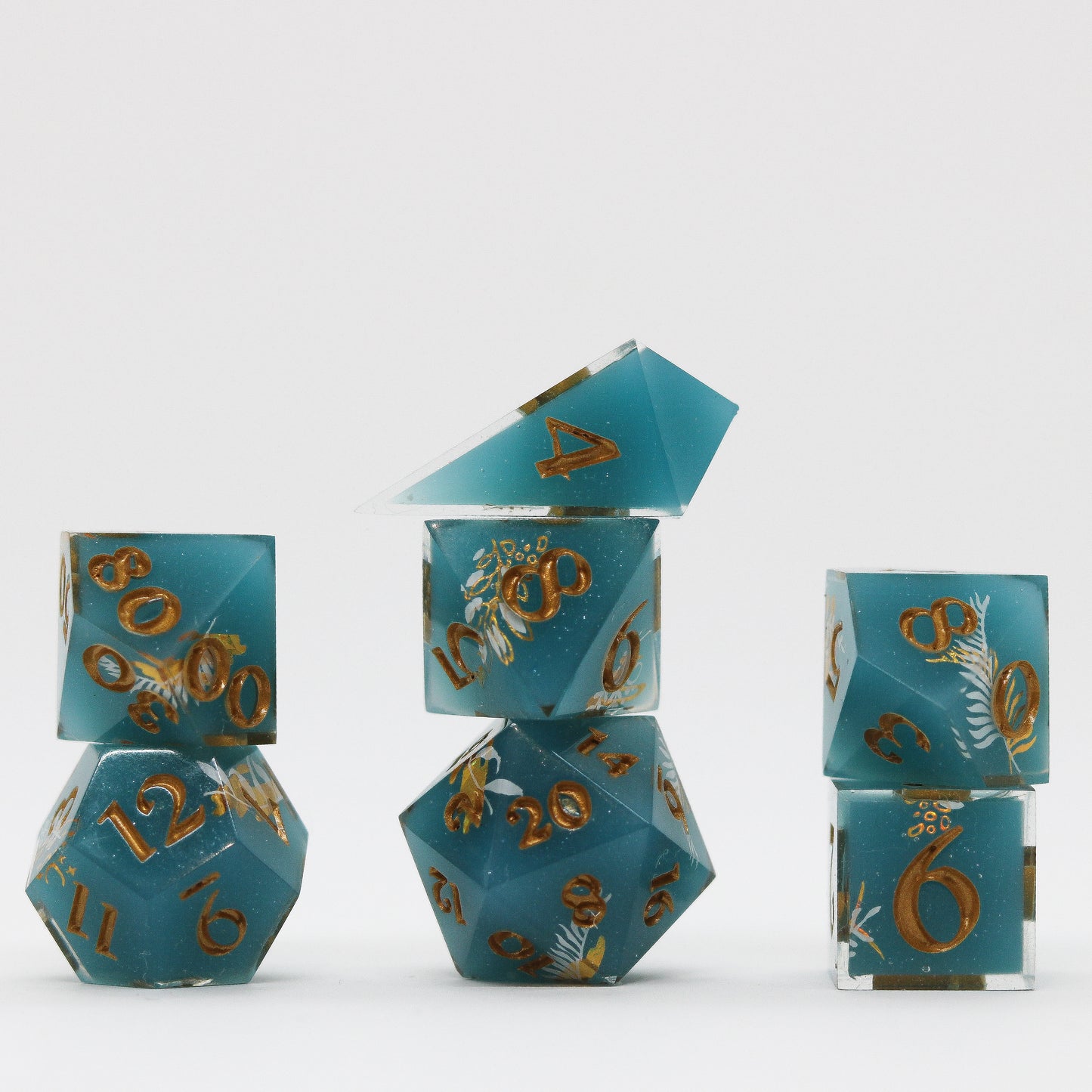 Tealwood Treasures Epoxy Resin Dice Set