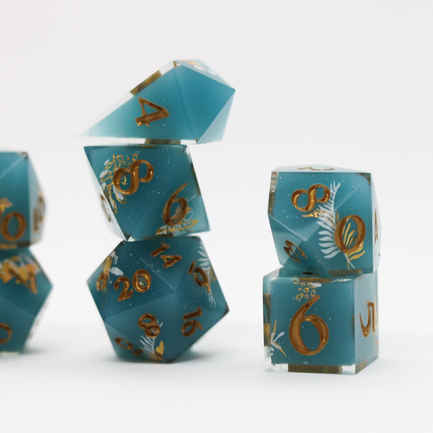 Tealwood Treasures Epoxy Resin Dice Set