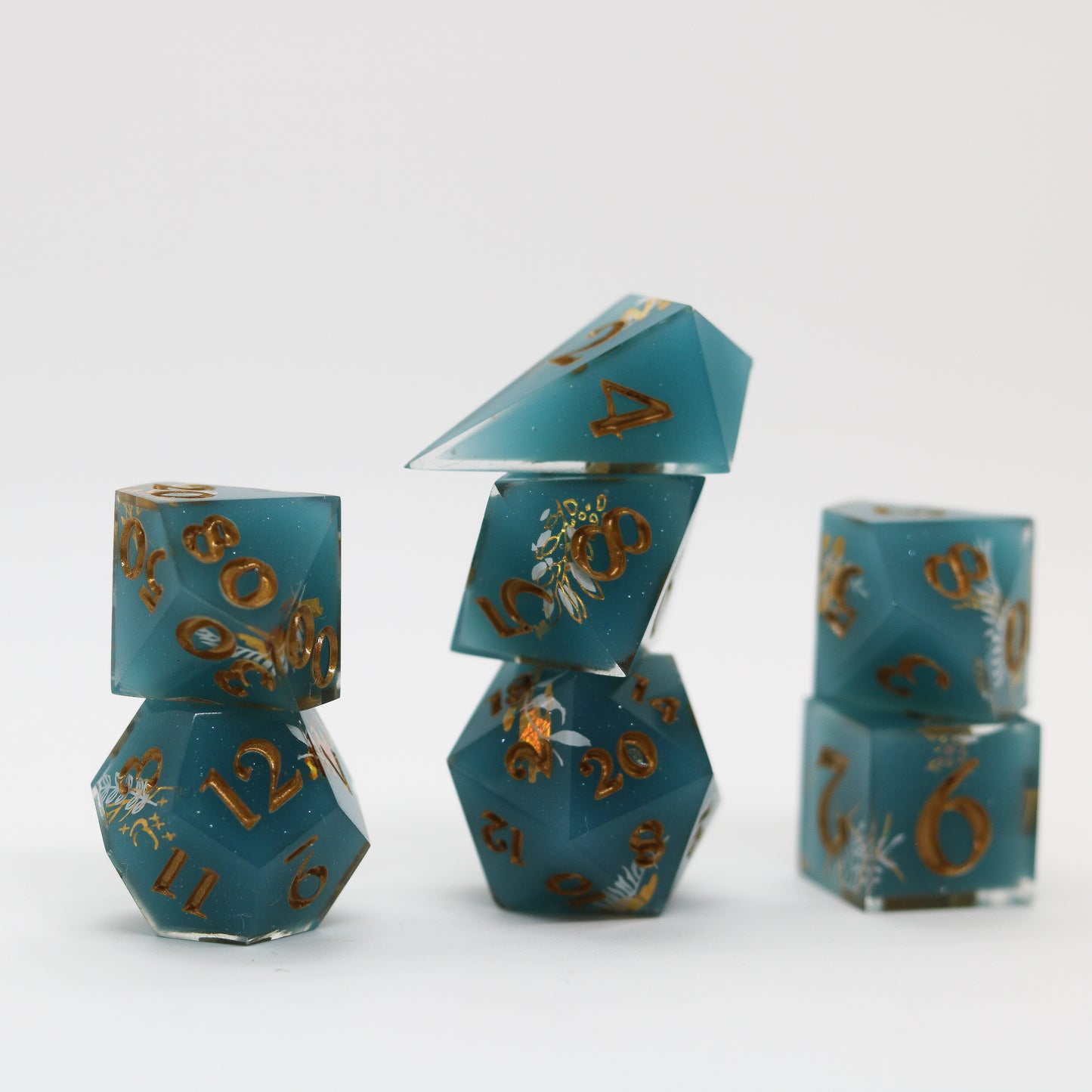 Tealwood Treasures Epoxy Resin Dice Set