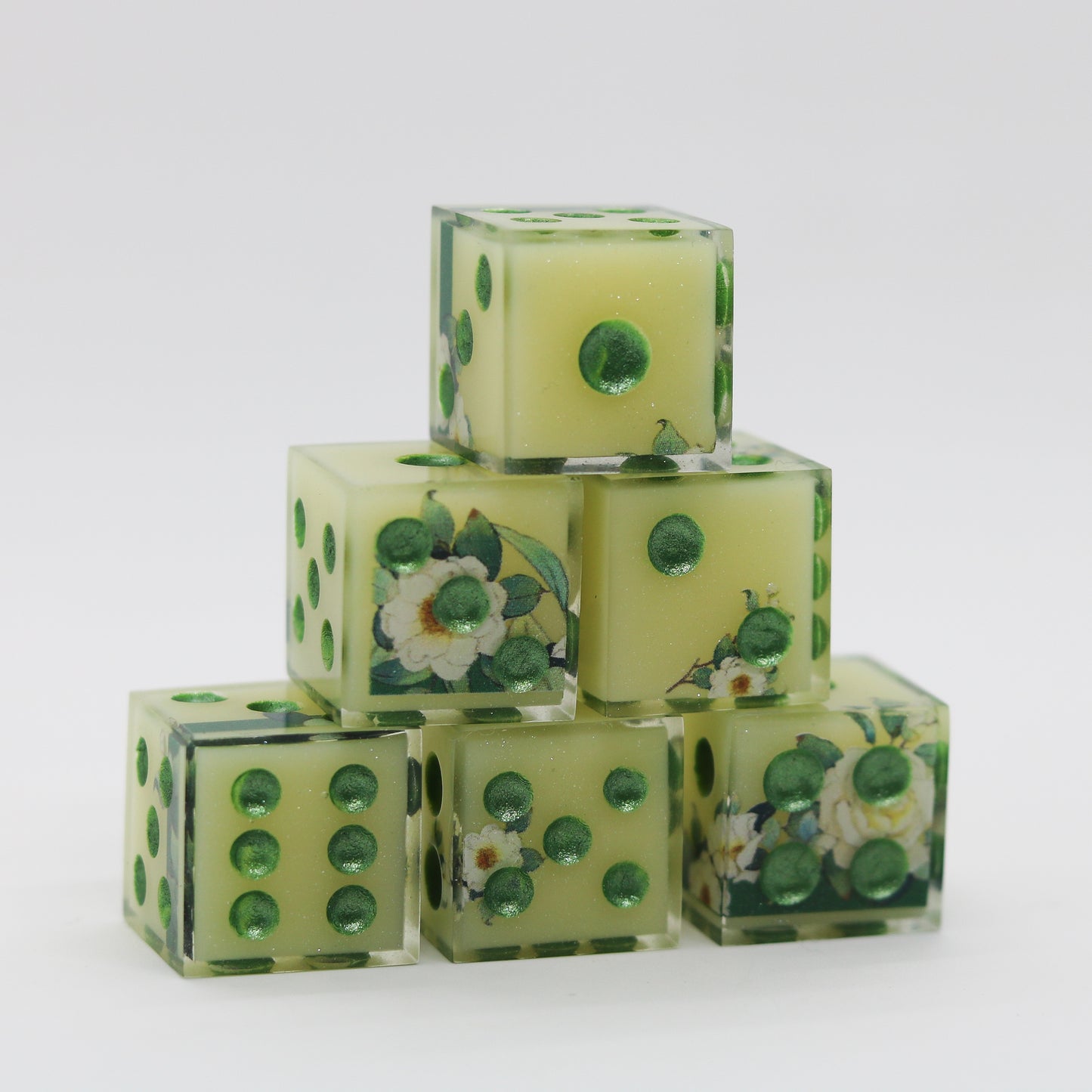 Spring Awakening Epoxy Resin Dice Set