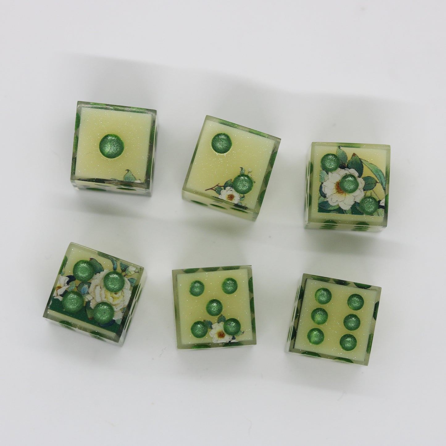 Spring Awakening Epoxy Resin Dice Set