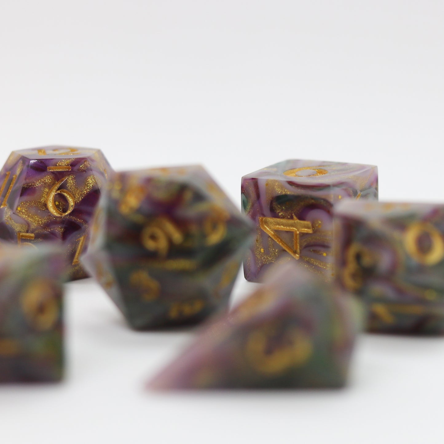 Cosmic Wind Epoxy Resin Dice Set