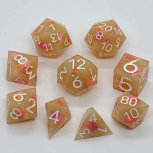 Mango Flora Epoxy Resin Dice (Old Design)