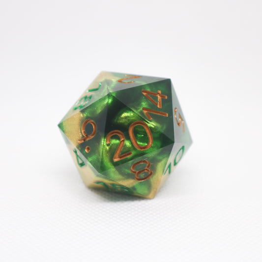 Green Gobby 30mm Chonky D20
